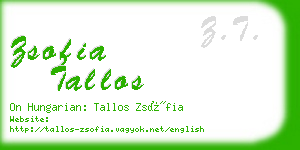 zsofia tallos business card